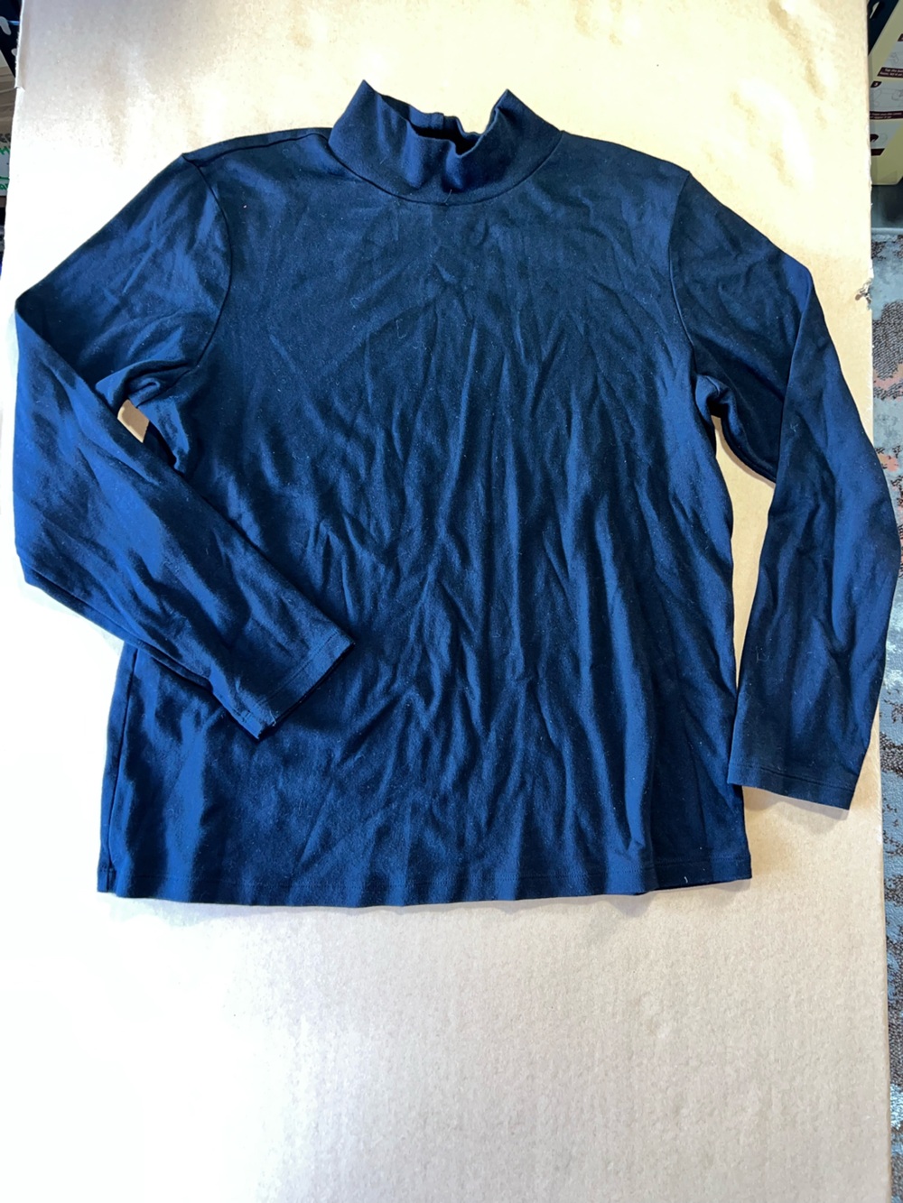 St. John's Bay Deep Blue Long-Sleeve Crew Shirt